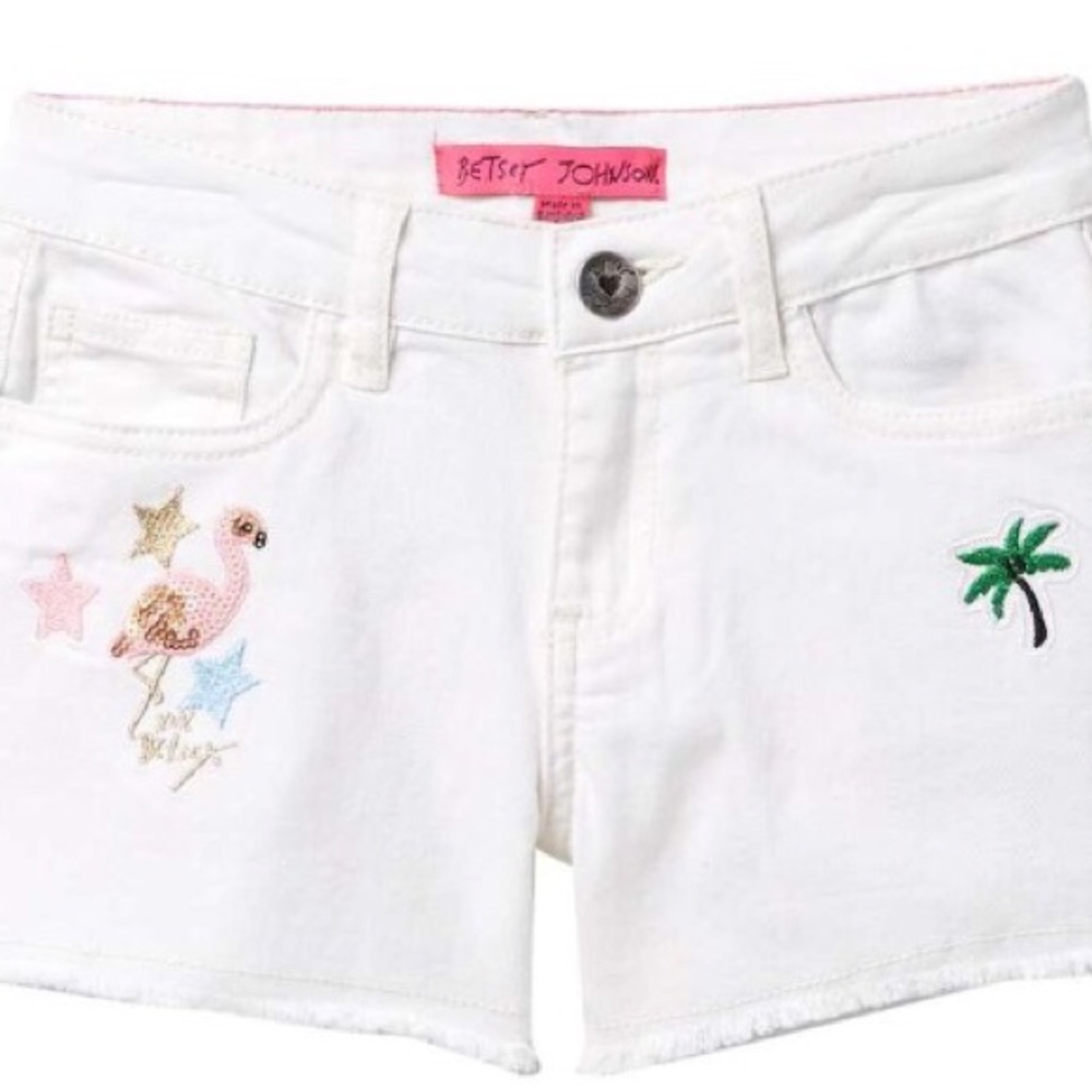 Betsey Johnson Tween xl shorts pink flamingo & 🌴